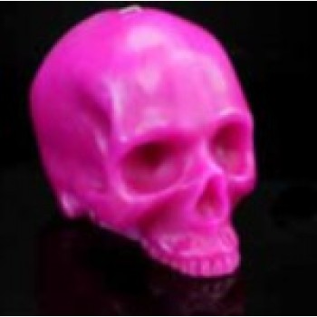 Pink Bright Skull Candles