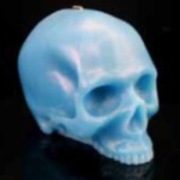 Blue Bright Skull Candles