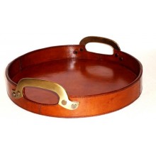 Leather round try-L